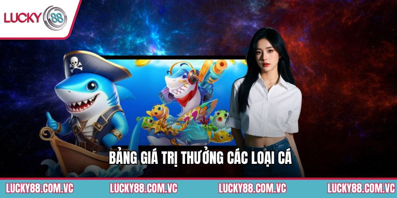 Bảng giá trị thưởng các loại cá