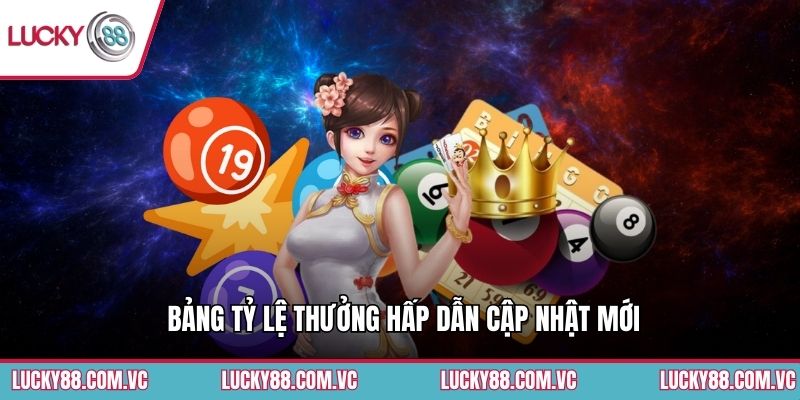 Bảng tỷ lệ thưởng hấp dẫn cập nhật mới