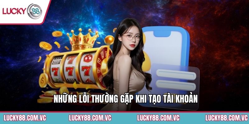 Những lỗi thường gặp khi tạo tài khoản